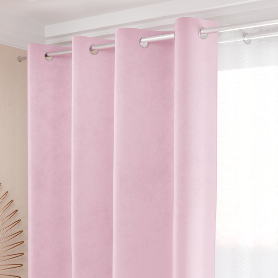 Soggiorno PETTI Artigiani Italiani | Tenda A Pannello In Velluto Per Interni Con Anelli, 140X280 Cm, Rosa