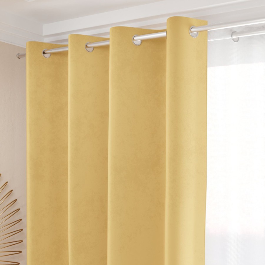 Soggiorno PETTI Artigiani Italiani | Tenda A Pannello In Velluto Per Interni Con Anelli, 140X280 Cm, Oro