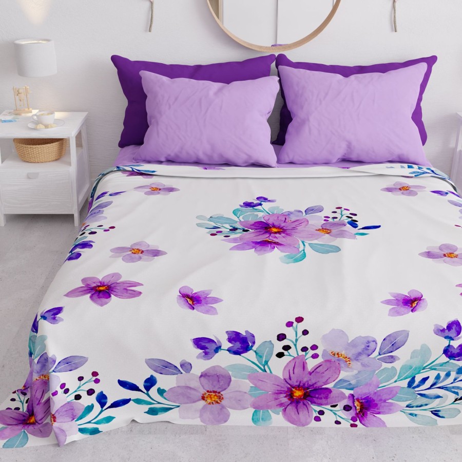 Camera Da Letto PETTI Artigiani Italiani | Copriletto Estivo, Coperta Leggera, Lenzuola Copriletto, Floreale Viola