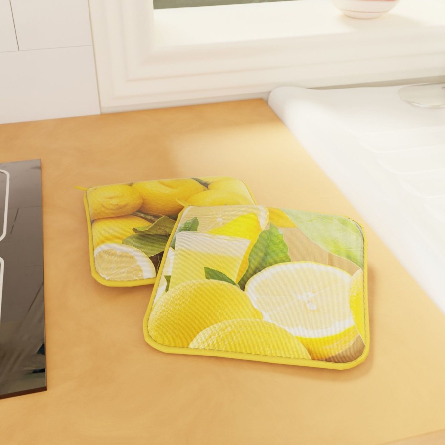 Cucina PETTI Artigiani Italiani | Presine Cucina Con Stampa Digitale 2Pz Lemon