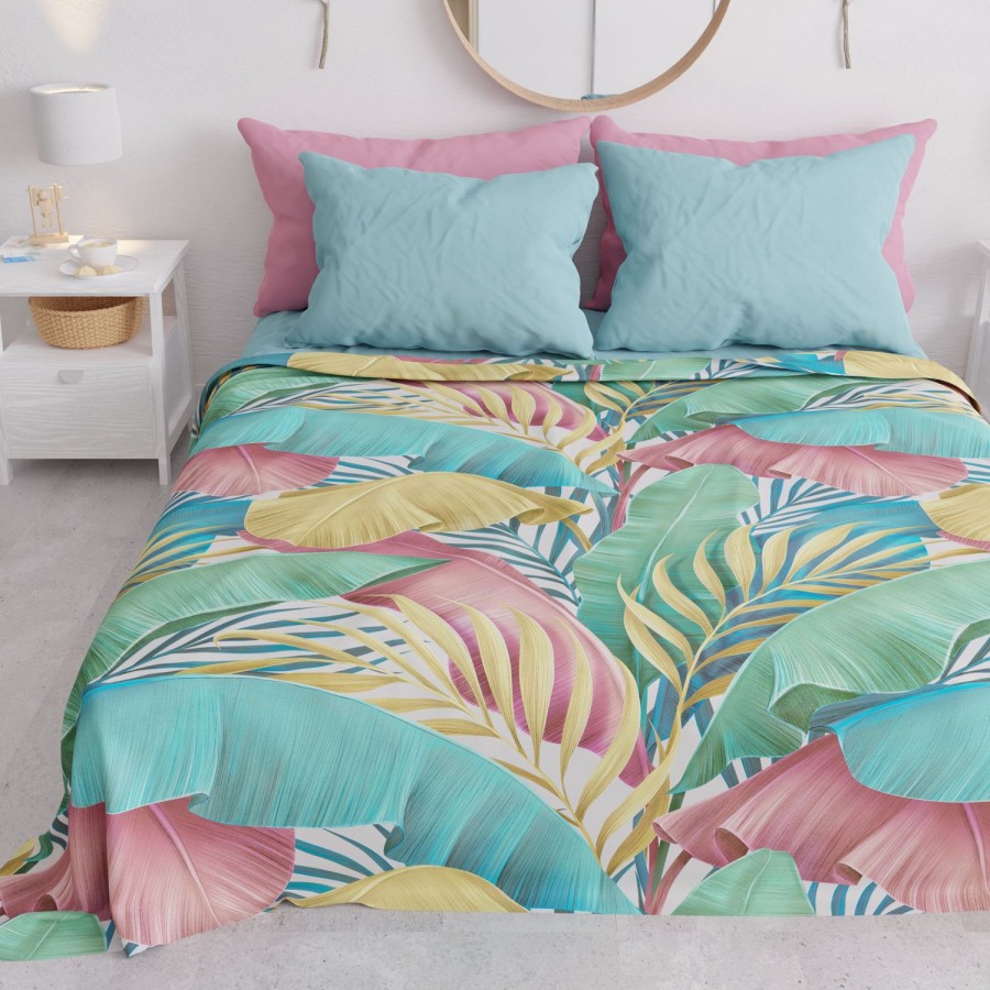 Camera Da Letto PETTI Artigiani Italiani | Copriletto Estivo, Coperta Leggera, Lenzuola Copriletto, Tropical Multicolor