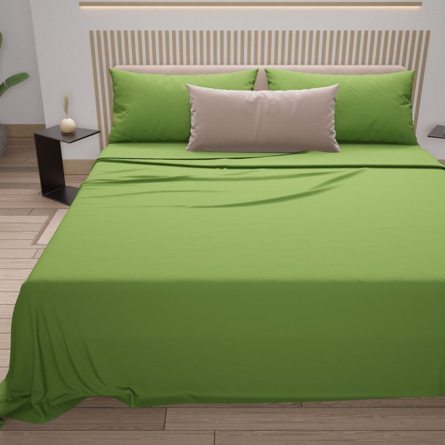 Camera Da Letto PETTI Artigiani Italiani | Lenzuola Matrimoniali, Singole, Una Piazza E Mezza, 100% Cotone, Verde