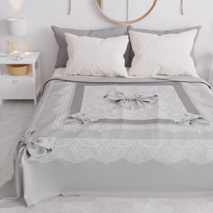 Camera Da Letto PETTI Artigiani Italiani | Copriletto Estivo, Coperta Leggera, Lenzuola Copriletto, Fiocco Grigio