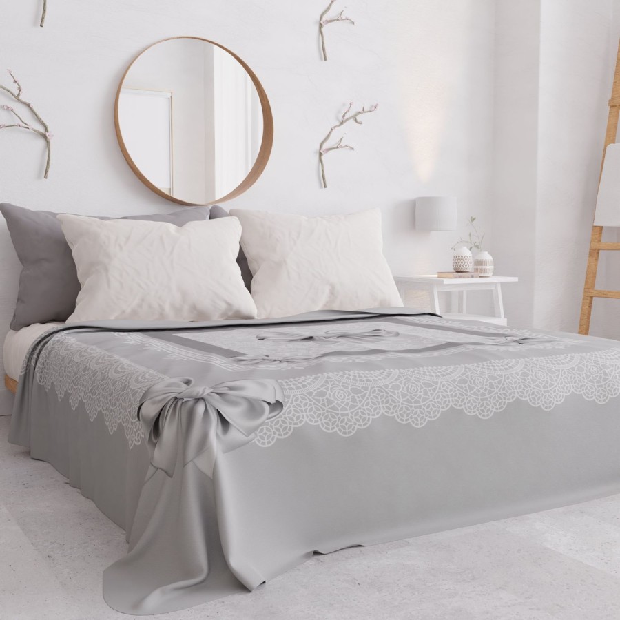 Camera Da Letto PETTI Artigiani Italiani | Copriletto Estivo, Coperta Leggera, Lenzuola Copriletto, Fiocco Grigio