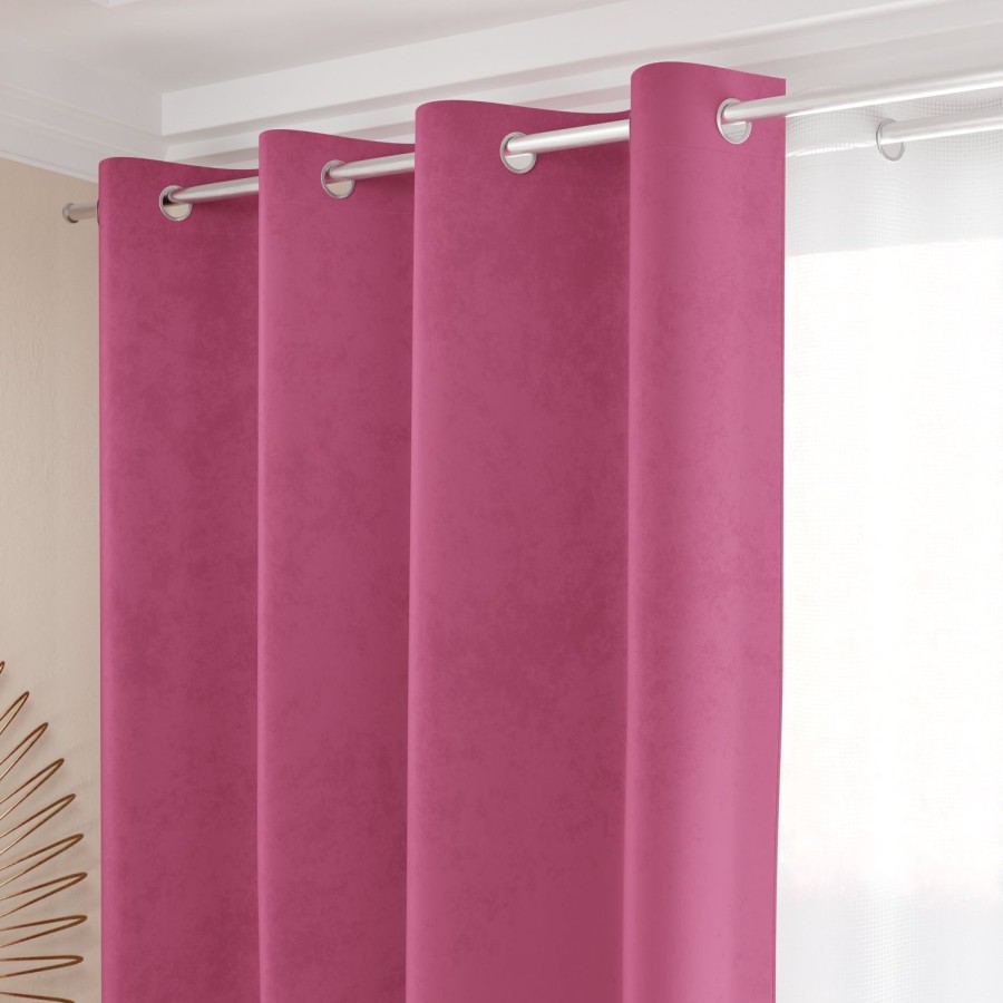 Soggiorno PETTI Artigiani Italiani | Tenda A Pannello In Velluto Per Interni Con Anelli, 140X280 Cm, Fucsia