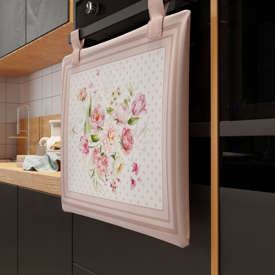 Cucina PETTI Artigiani Italiani | Copriforno Per Cucina In Stampa Digitale Shabby Pois Cipria 1Pz 45X55Cm