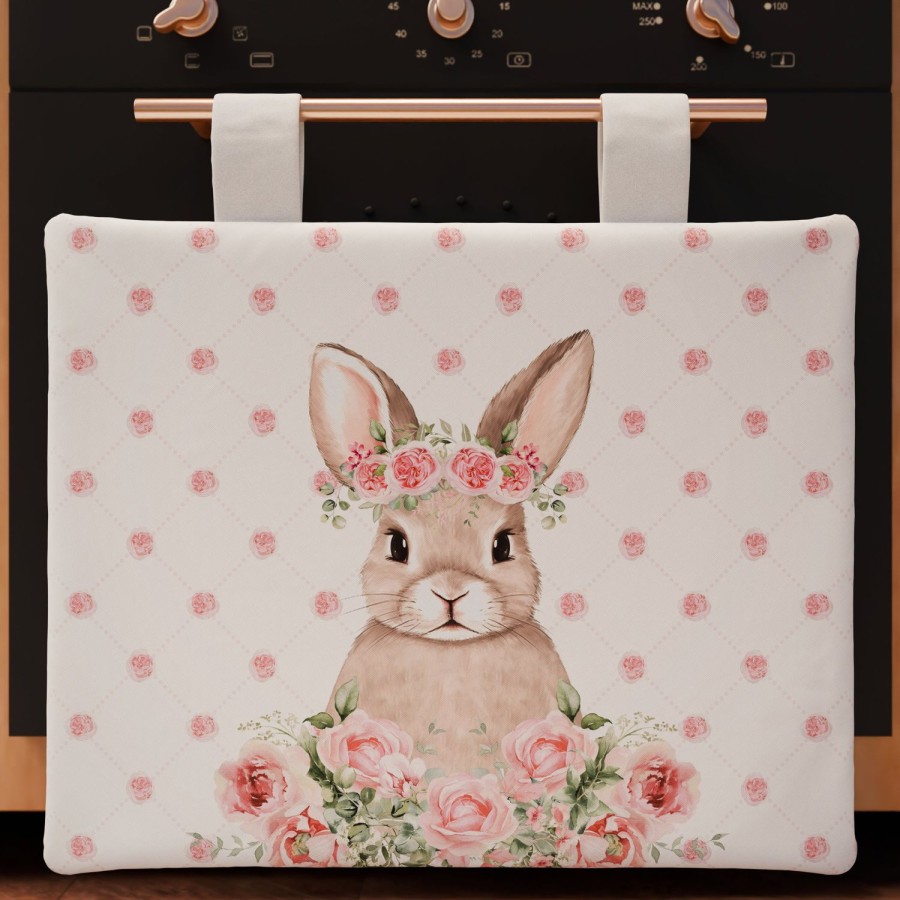 Cucina PETTI Artigiani Italiani | Copriforno Pasqua Per Cucina In Stampa Digitale Pink Rabbit