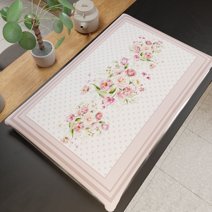 Cucina PETTI Artigiani Italiani | Coprifornello Coprifuochi Cucina In Stampa Digitale Shabby Pois Cipria 1Pz 50X70Cm