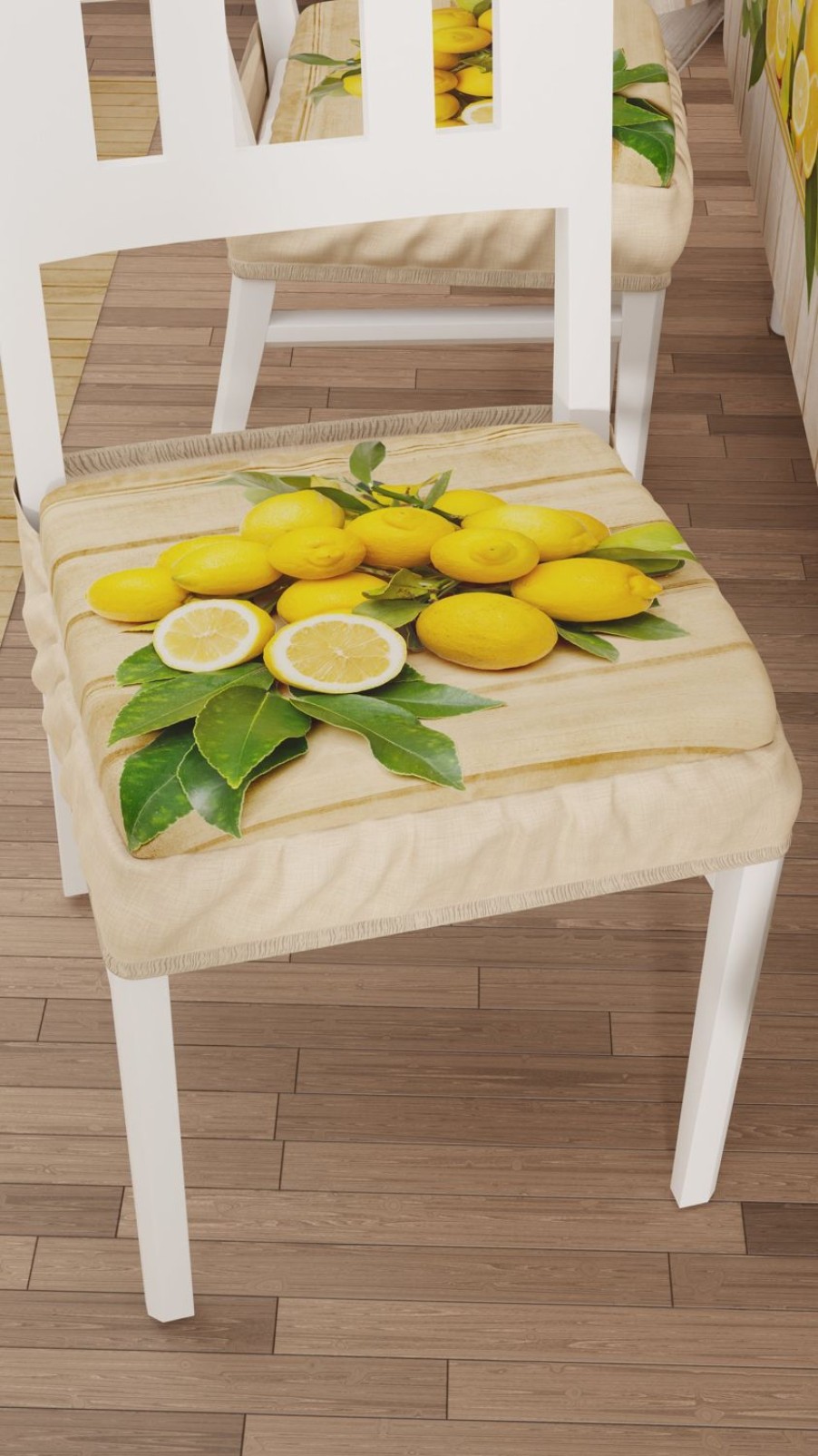 Cucina PETTI Artigiani Italiani | Cuscini Per Sedie Con Elastico Coprisedia In Stampa Digitale 2 Pezzi Lemon